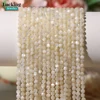 Hot Sell Natural 3-4mm Shell Faceted Beads For Jewelry Making DIY Bracelet Necklace Spacer Beads Accessory 1