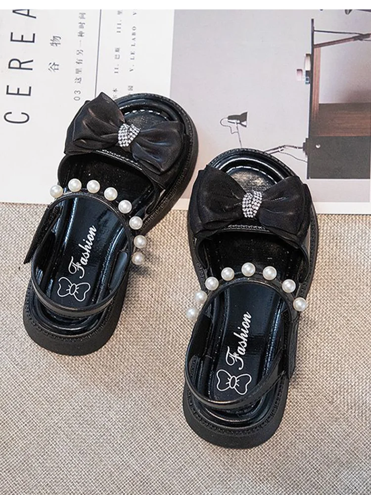 Pearl Bow Girl's Summer Sandals Main View