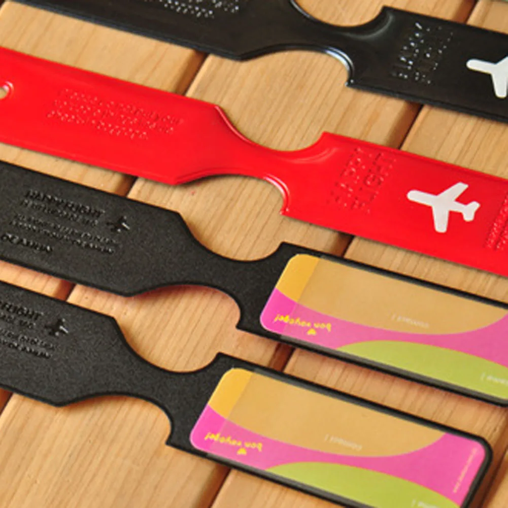

1PC Portable Plastic Luggage Tag Suitcase Identifier Label Baggage Boarding Bag Tag Name ID Address Holder Travel Accessories