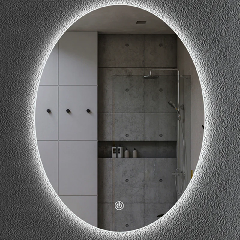 

Led Light Bathroom Mirror Modern Makeup Vanity Shower Bathroom Mirror Smart Large Antifog Frameless Espelho Household Products