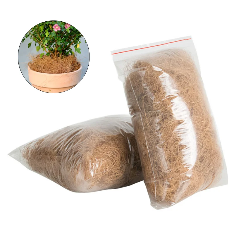 Potted Coconut Silk Pet Nest Coconut Shell Fiber Pet Bedding Pest Control Protect Plant Soil Temperature
