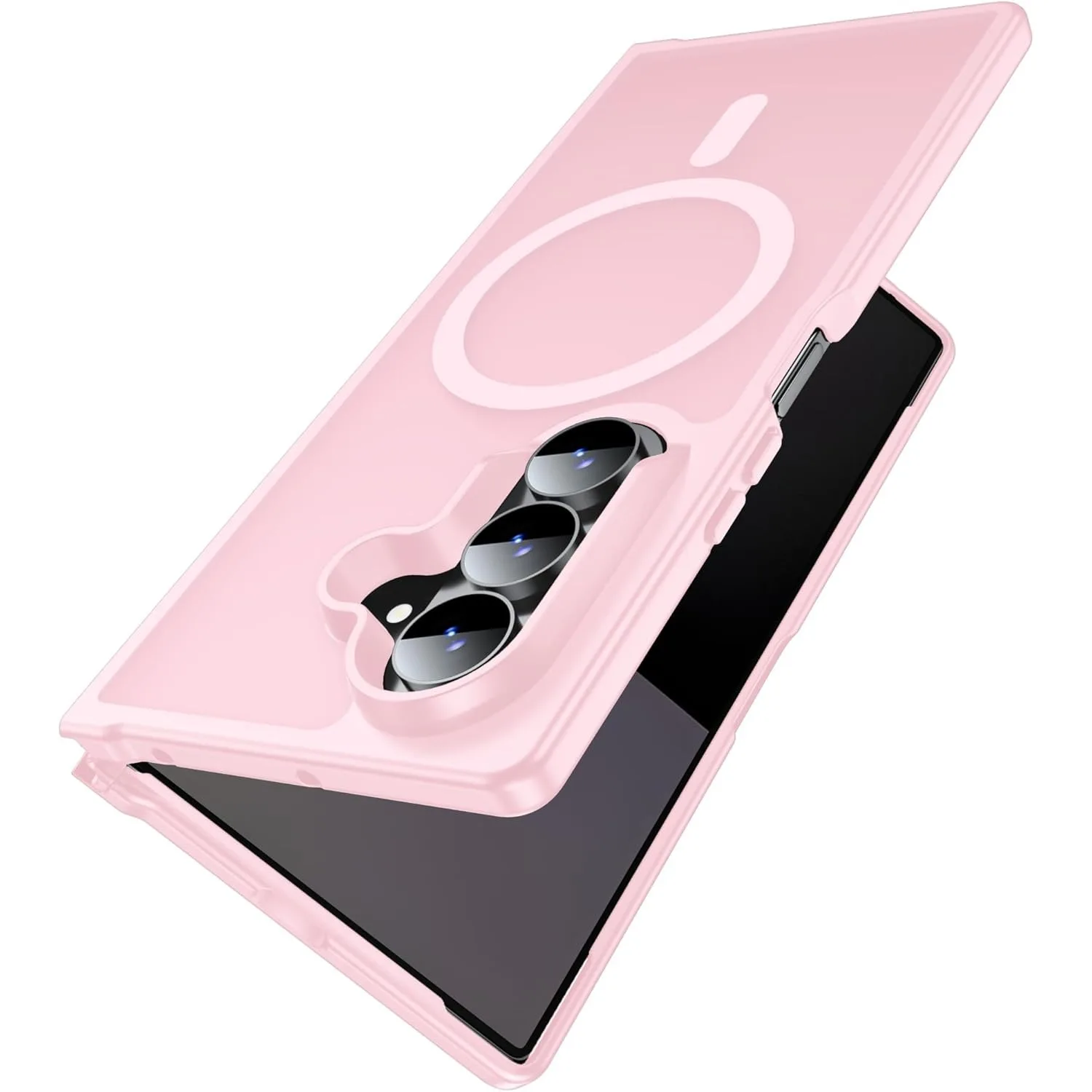 Luxury Fashion Slim Magnetic Clear Matte Case with Soft Bumper Cover