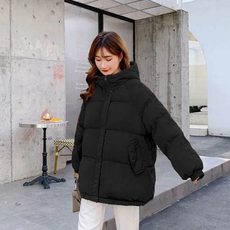 

Women's Short Korean Style Loose Cotton-Padded Clothes Winter Thickened Student Coat Small Cotton-Padded Jacket