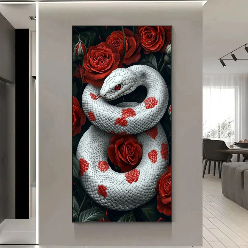 Zodiac Diamond Art DIY Snake 2025 Diamond Mosaic 5D Square and Round Rhinestones Gem Cross Stitch Home Decoration Wall Art