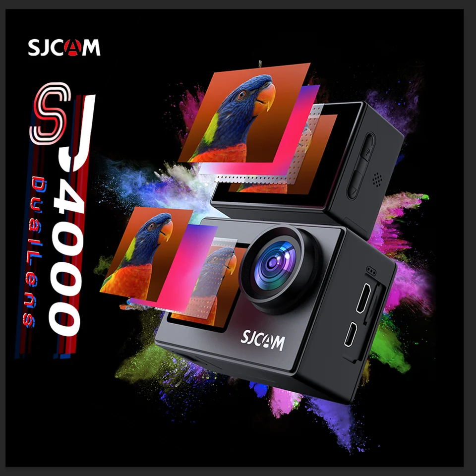 SJCAM SJ4000 Dual Screen 4K Action Camera 30M Waterproof Anti-Shake HD Sports Video Action Cameras Motorcycle Bicycle Helmet - AliExpress