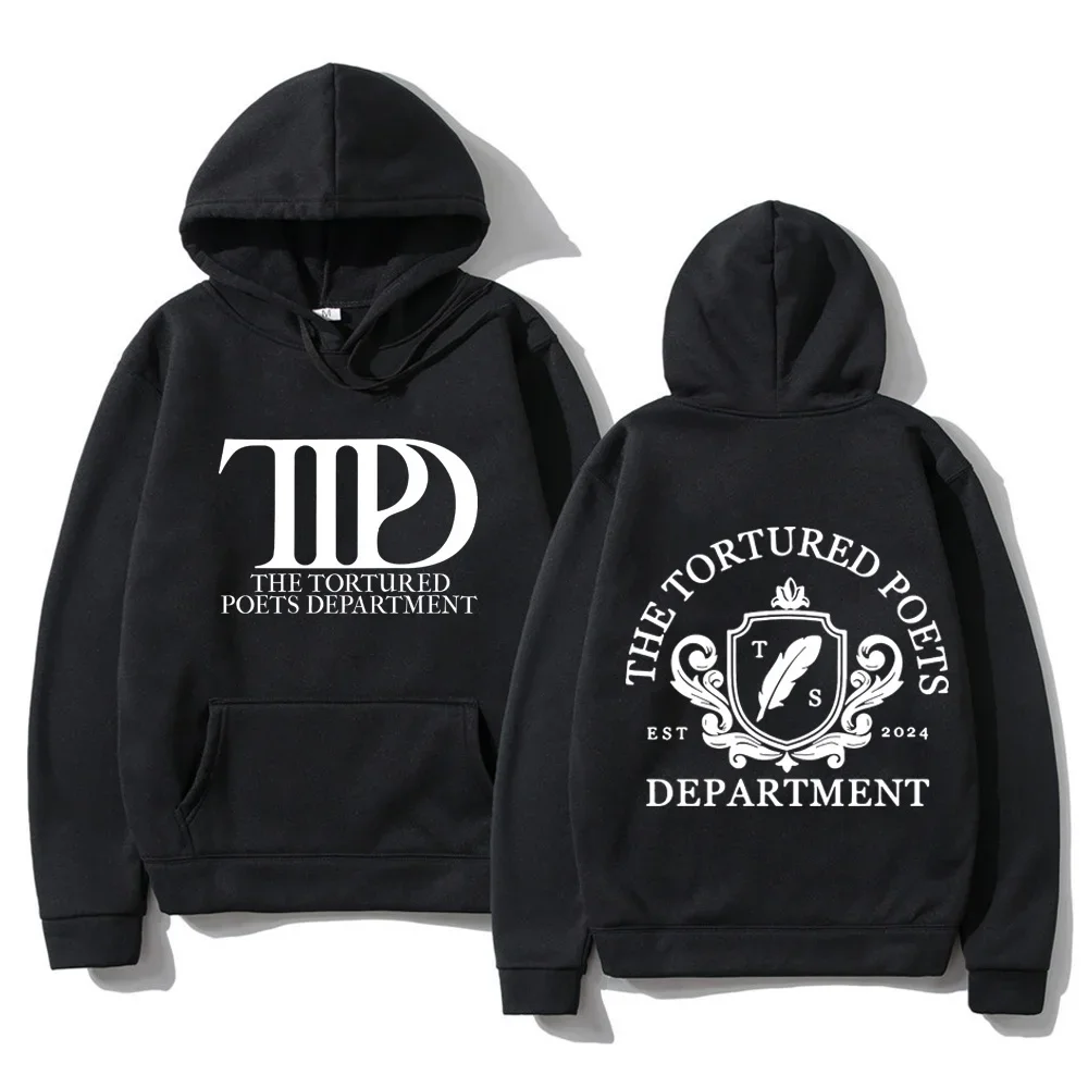 The Tortured Poets Department Hoodies Women Aesthetic Streetwear Pullover Oversized Fleece Sweatshirt Winter Long Sleeve Clothes