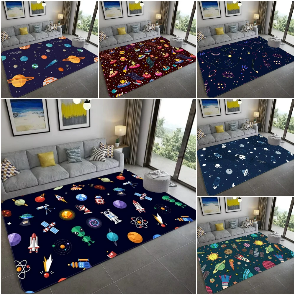 CartoonUniverseDesignChildrensRugInteractivePlayMatforBedroomLivingRoomPlanetThemedSoftFloorCarpetDecorGift-AliExpress15