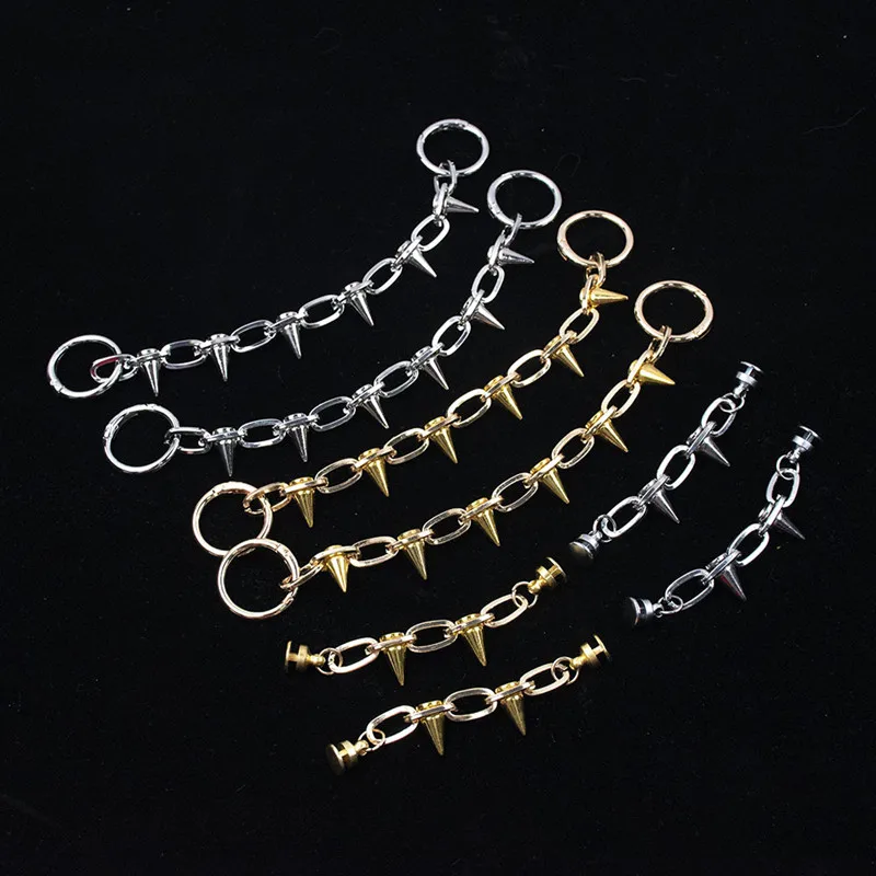 

2023 Hot Designer Shoe Charms Chain Fashion Gift Punk Pendant Metal Buckle Hip Hop Shoe Decoration Accessories For Croc New