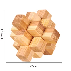 Wooden Brain Teaser 3D Puzzle Educational Toy (HH055)