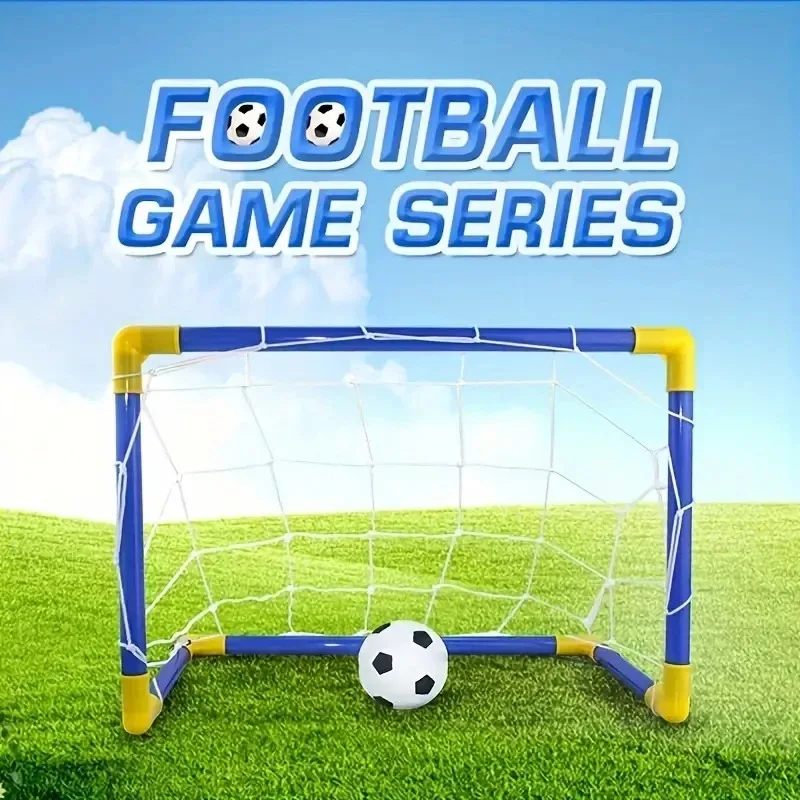 베어링 장착 미니 접이식 축구 골, 휴대용 및 탈착식 외부 베어링 (공 및 펌프 포함), 축구 골 1 세트