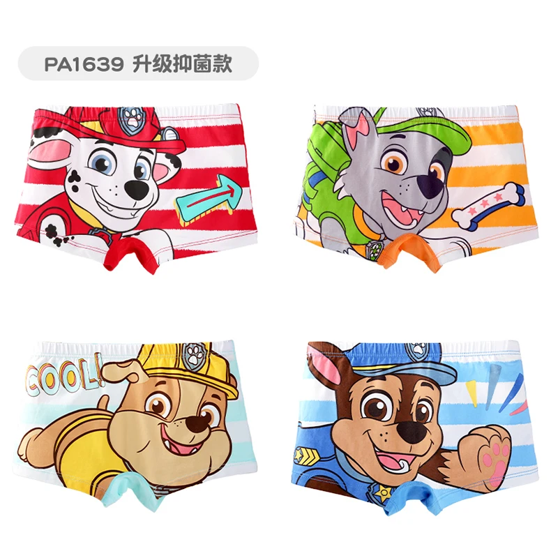 100% Genuine Paw Patrol 3-8 Years Old Children Cotton Boxer Briefs Slim Fit Design Non-tightening Butt Wrinkle-free Bottoms Boys 6