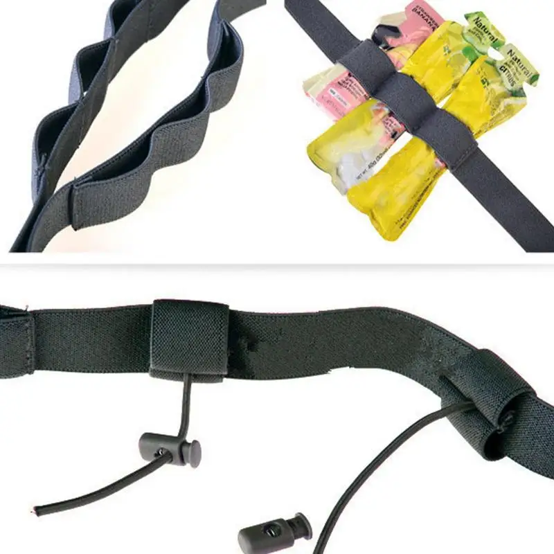 1pc Unisex Triathlon Marathon Race Number Belt With Gel Holder Running Belt Cloth Belt Motor Running Outdoor Sports 2