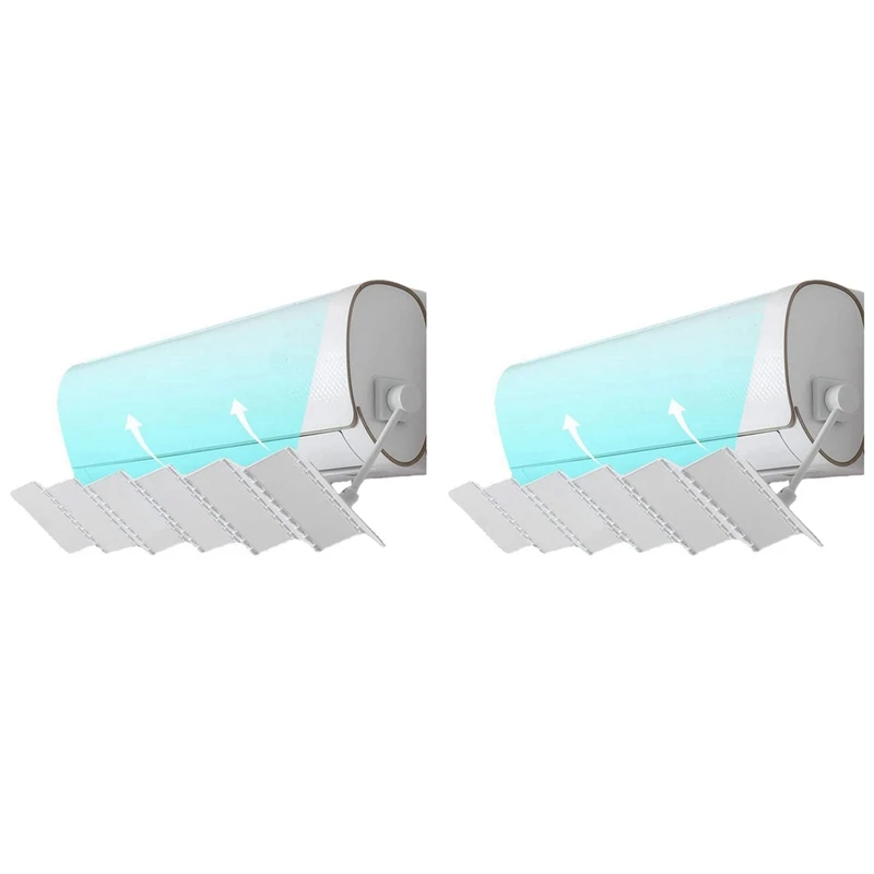 

2X Adjustable Foldable Air Conditioner Confinement Air Deflector Outlet Air Wing Air Cooled Baffle Wind Direction