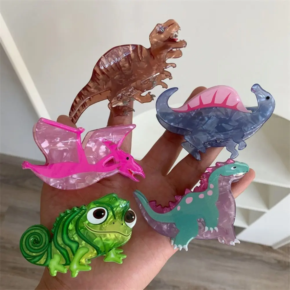 Acrylic Dinosaur Hair Clips for Women and Girls