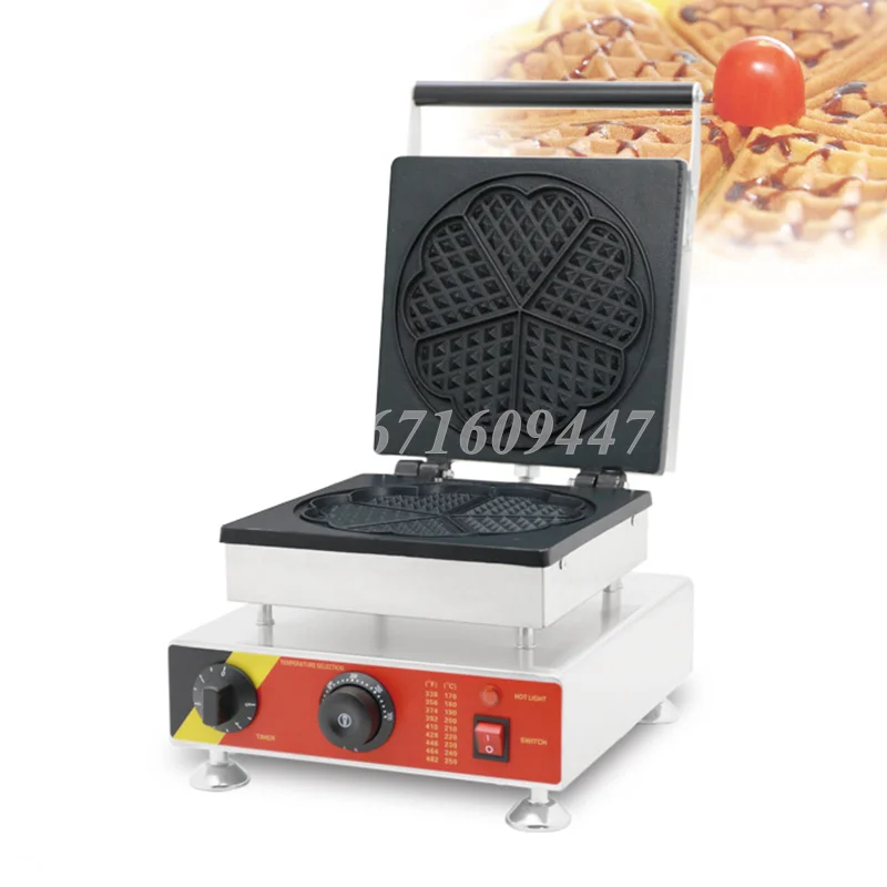

New Stainless Steel Non Stick Heart Shaped Waffle Cookie Machine Muffin Maker Waffle Oven