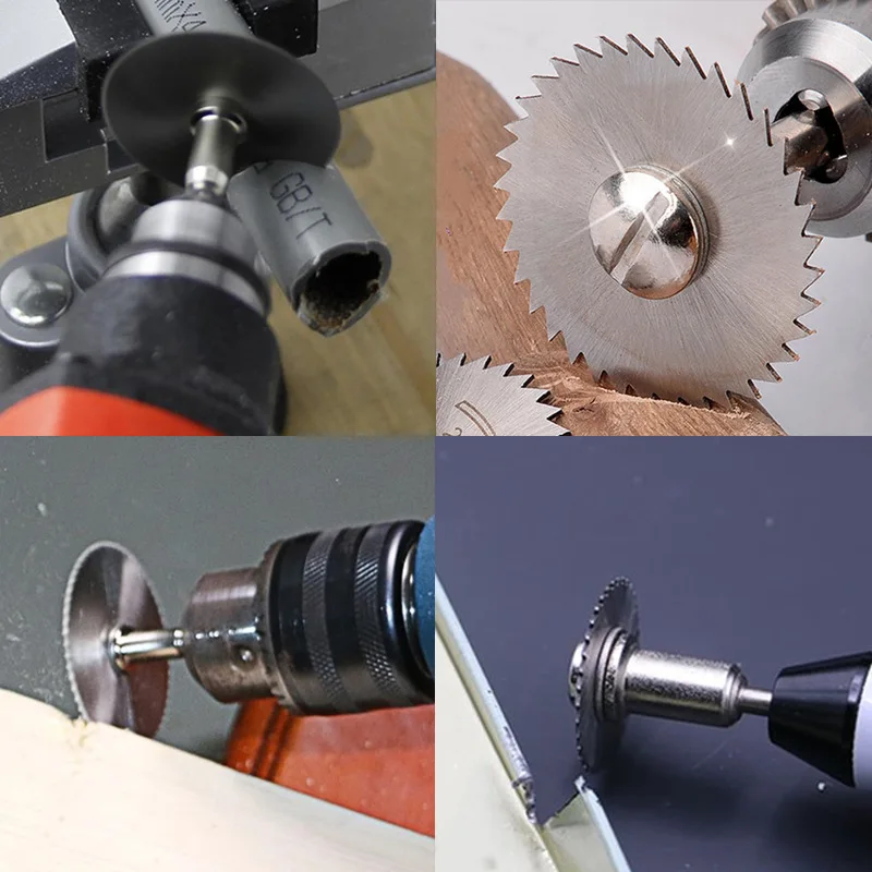 Circular Saw Blade 6Pcs Mini Circular Saw Blade Hss Cutting Disc Rotating Drilling Tool Accessories For Wood Plastic And Aluminum