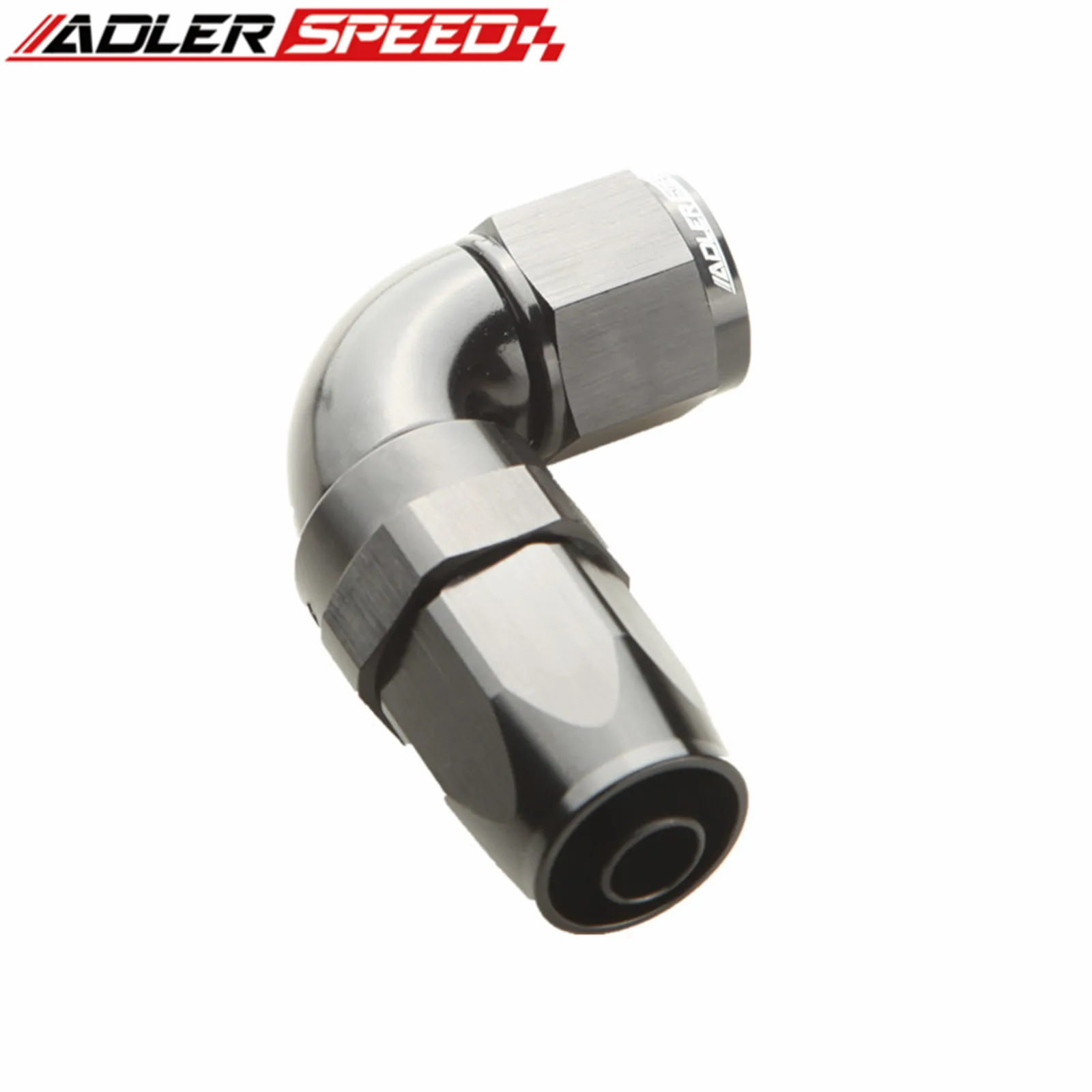 ADLER SPEED AN4 AN6 AN8 AN10 AN12 90 Degree Swivel Hose End Fitting Adapter Aluminum Black/BLACK-PURPLE swivel hose end fitting