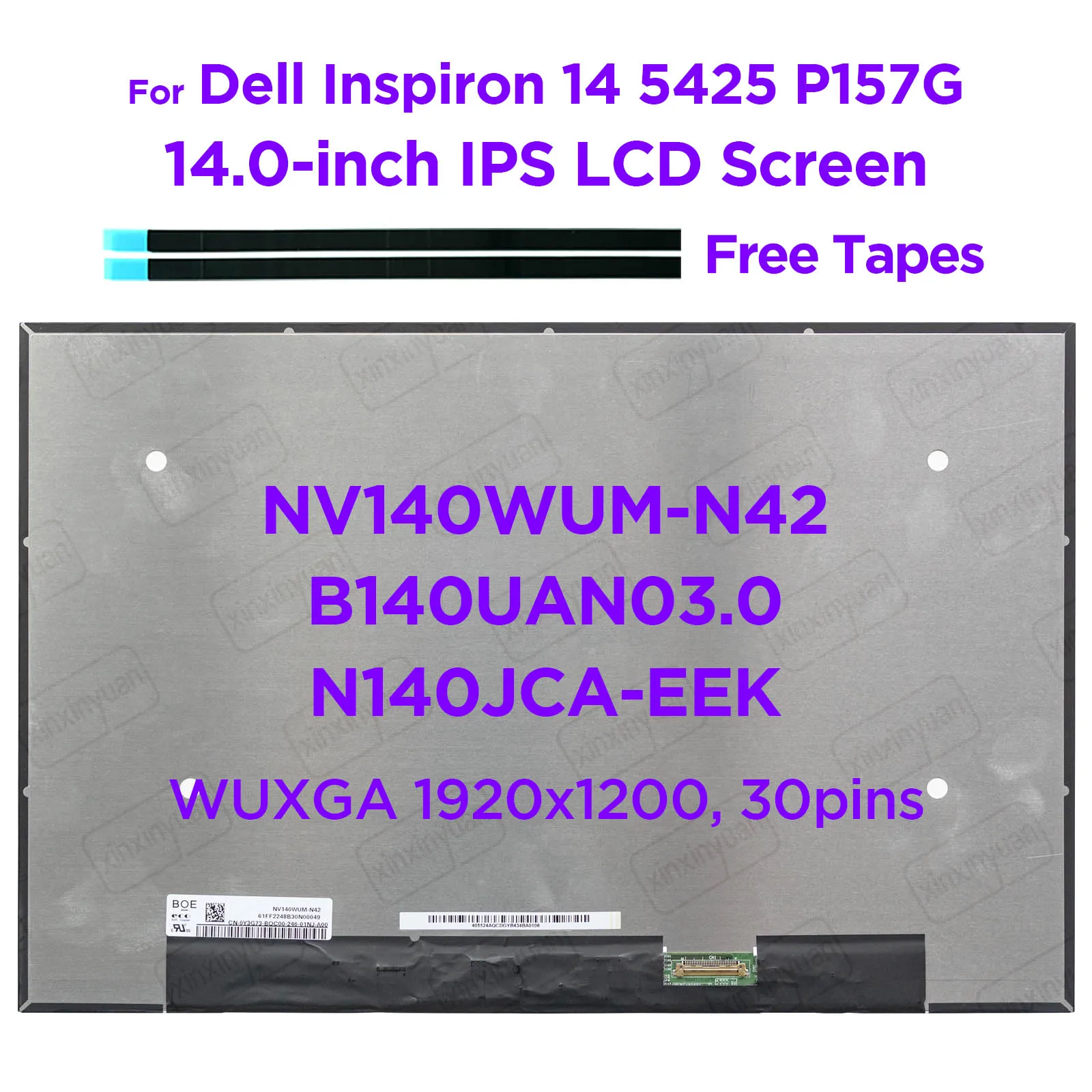 

ЖК-экран для ноутбука 14,0 дюйма, модель B140UAN03.0, Φ для Dell Inspiron 14 5425 P157G, панель дисплея WUXGA x