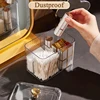 Transparent Acrylic Cotton Swab Storage Box Desktop Dust-Proof Makeup Removal Cotton Lipstick Cosmetics Storage Organization 5