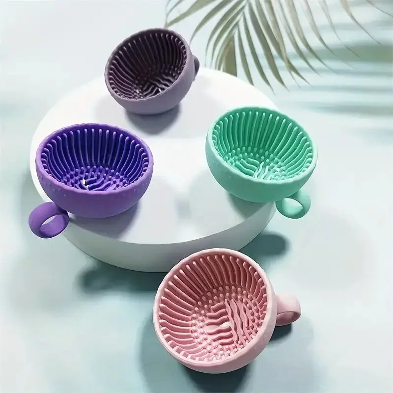 Premium Quick Clean Silicone Makeup Brush Cleaner - Non-slip Scrubber Bowl for Effortless Deep Cleaning