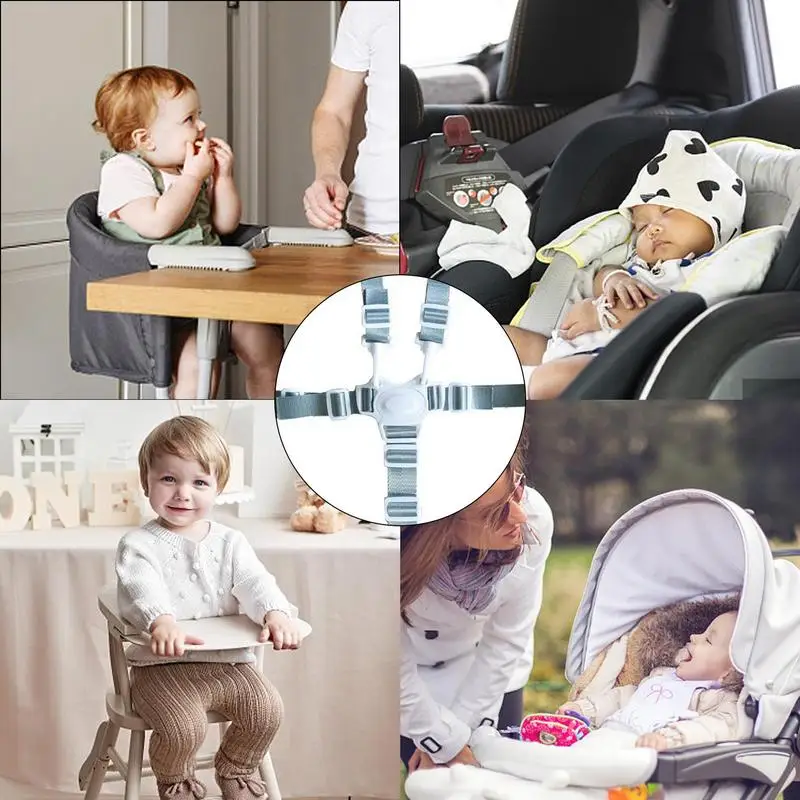 Baby Universal 5 Point Harness High Chair Safe Belt Seat Belts For Stroller Pram Children Kid Pushchair Child Dining Chair