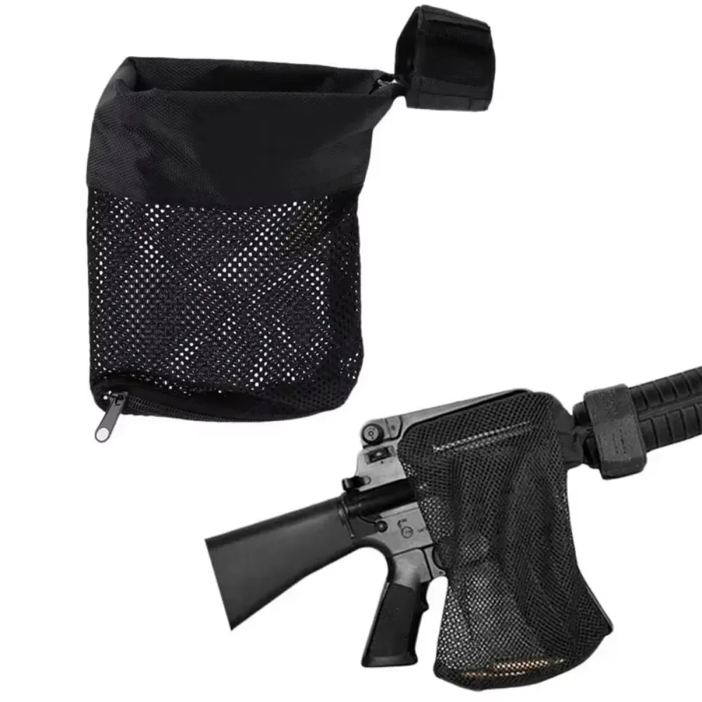 Hunting Bullet Shell Bag Shotgun Gear Ammo Brass Shell Catcher Mesh Trap Nylon Mesh Bag Capture Black Collection Ammo Pouch