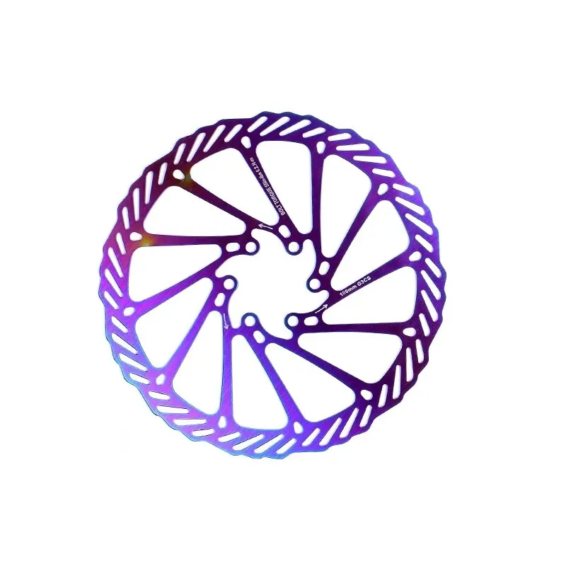 Vibrant Colorful Hollow Disc Brake Rotor for Bicycles and Scooters - Versatile Sizes Available