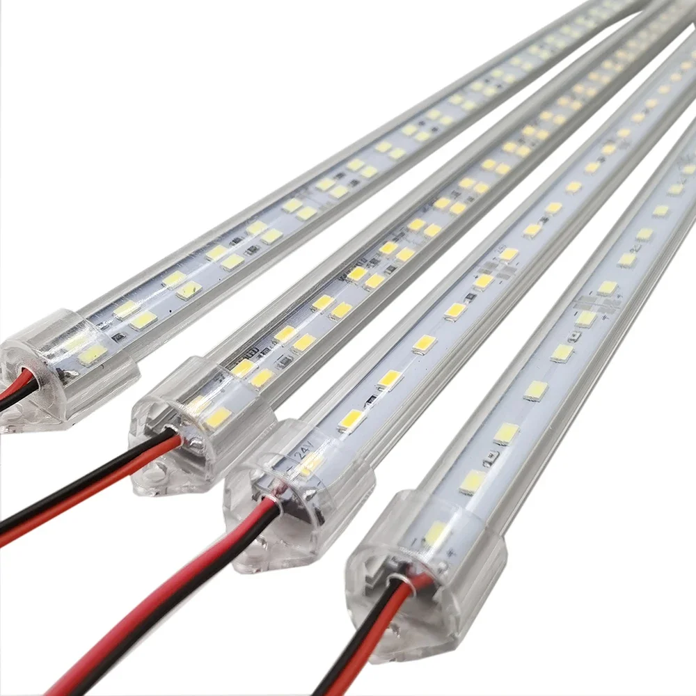 1PCS 12V/24V 24/48 LED 빛 스트립 330X15MM 하드 엄밀한 튜브 바 램프 IP65 방수 5730-led 구슬 조명 스트립 DIY