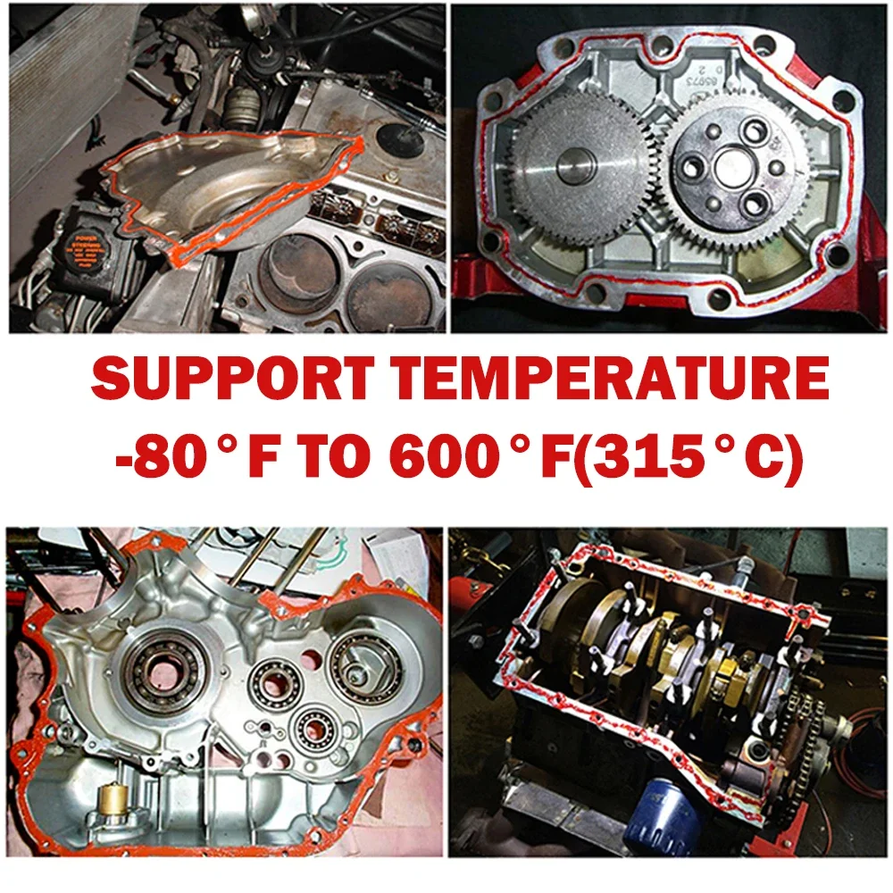 RTV Car Motor Gap Seal Glue Strong Adhesive Glue Equipment Repair Paste High Temperature Sealant Neutral Silicone Gasket 6