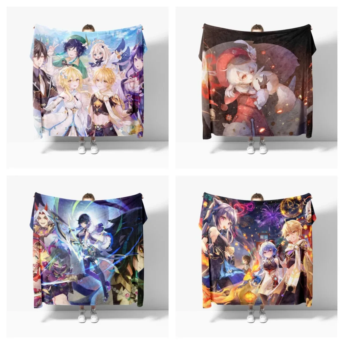 

Genshin Soft Flannel Blanket Breathable Warm Bedding and Travel Blanket Sofa Blanket Bed Blanket Can Be Customized