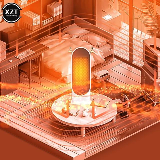 500W -Os Asztali Elektromos Fűtés Háztartás Intelligens Termosztát Ventilátor Téli Meleg Fűtőberendezés Aircirkózás Fűtőszerszámok - Image 2