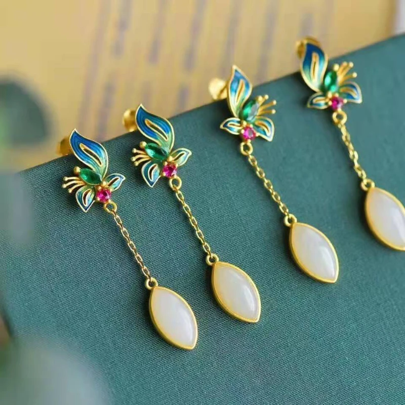 アンティーク◆翡翠 イヤリング antique jade ひすい 古董翡翠耳环 アンティーク◇翡翠 イヤリング antique jade ひすい 古董翡翠耳环