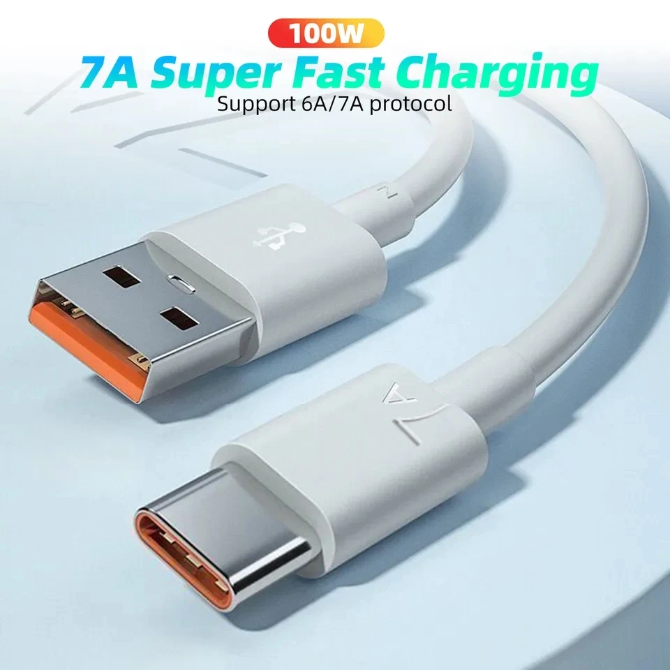 รูปสินค้า สายชาร์จ USB-C 100W ชาร์จเร็ว ยาว 2 เมตร ใช้ได้กับสมาร์ทโฟนหลายแบรนด์