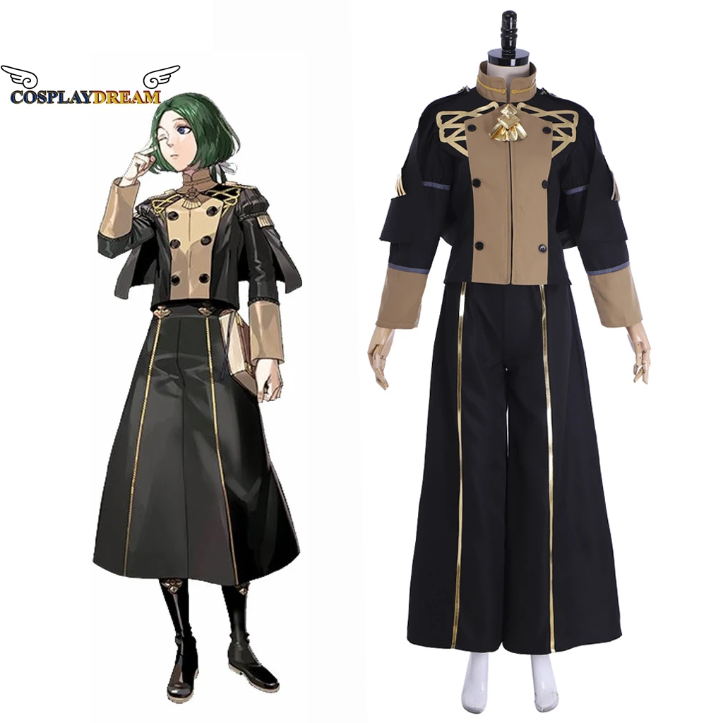 

Fire Emblem Three Houses Linhardt Cosplay Women Costume Halloween Party Costume Linhardt Top Pants Cloak Suit Custom Made