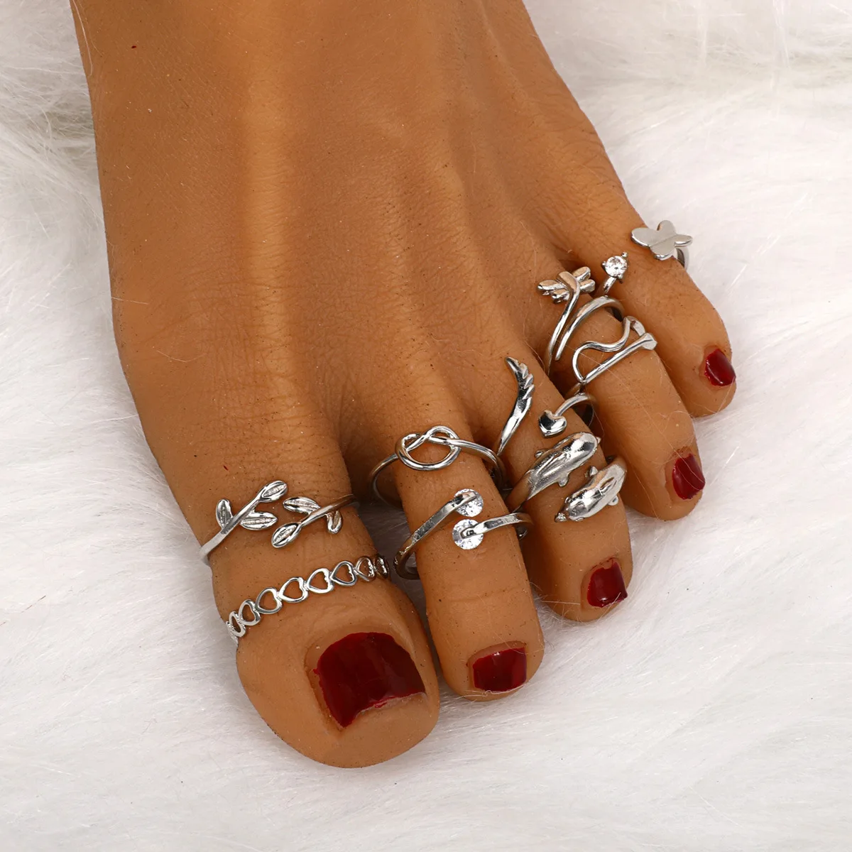 Buy silver toe rings adjustable toe rings pair pinky band rings indian  bichiya