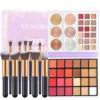 48 Colour Paper Palette Blush Concealer Highlighter Contour Eyeshadow 4in1 Set with Makeup Brushes Stage Professional Makeup Set 1