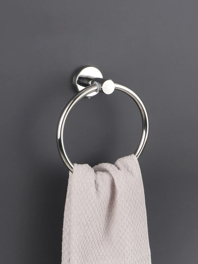 Description Picture 3 of itemBathroom Towel Ring Holder Stainless Steel Bathroom Round Towel Ring Wall Mount Round Bathroom Shelf