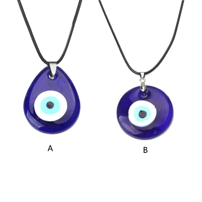 Collier acier inoxydable oeil bleu porte bonheur femme - Budget Beauté