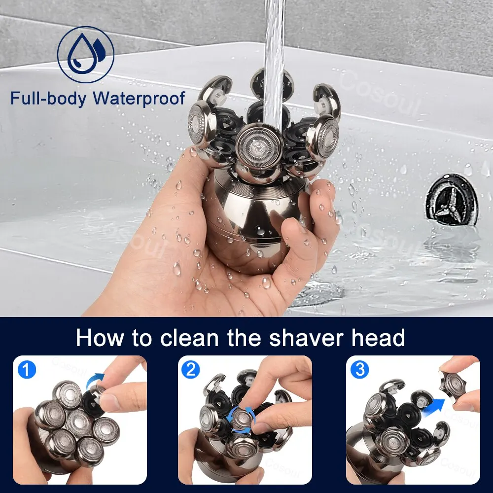 Electric Shaver Hair Clipper Beard Trimmer Shaving Machine Head Razor 5 in 1 for Men