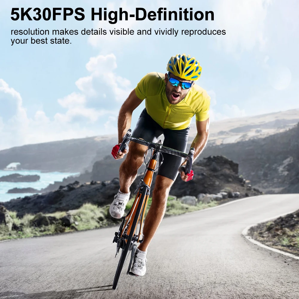 Ourlife MTR40 Pro Action Camera 5K Video IPS Touch LCD 30M Waterproof Anti-Shake HD WiFi Sports Camera With Wireless Microphone 3