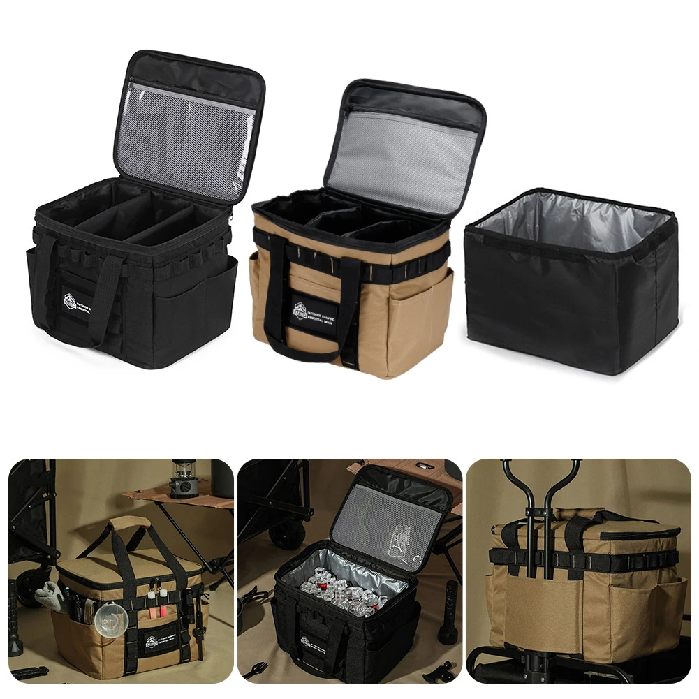 Foldable Beach Cooler Ice Pack Camping Box Thermal Fridge Bag Tool