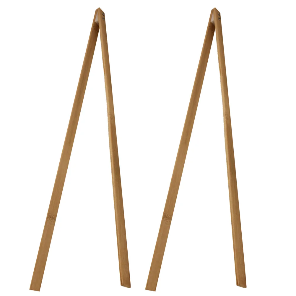 2 Pcs Bamboo Trash Tongs Grabber Clip Tool Collector Garbage Picker Clamp Elderly Litter 3