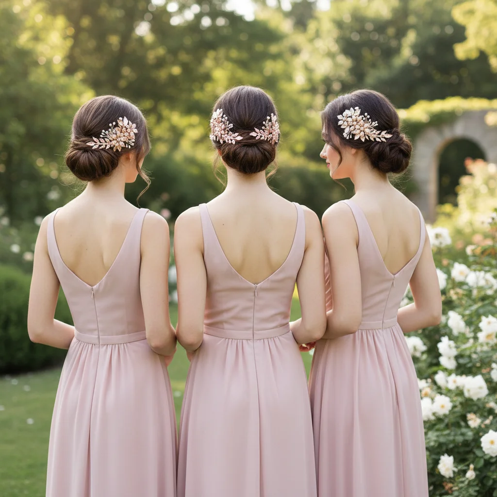Europa und die Vereinigten Staaten handgemachte Blumen Kopfschmuck Haarnadel weibliche Braut Hochzeit Haarschmuck Legierung Blatt Entenschnabel Clip – Detail 2