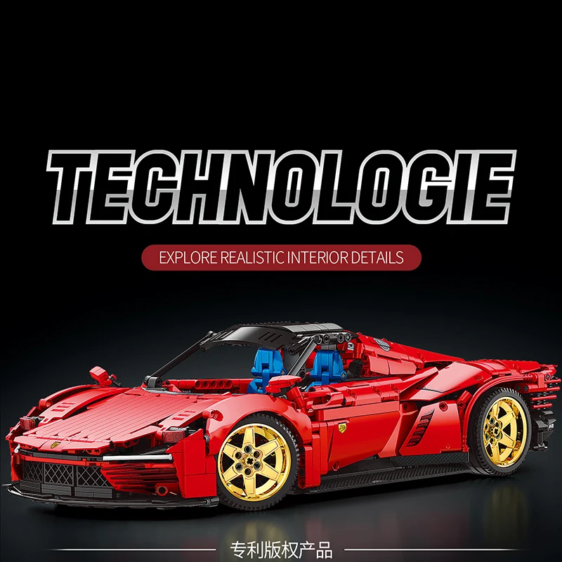 

MOC City High-Tech Creative Daytona SP3 Model Fit Super Sport Racing 1:10 Car Building Blocks Toys For Kids Boys Birthday Gifts