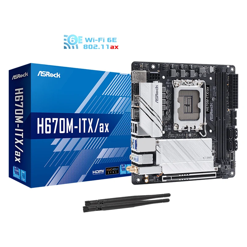 H670M-Itx Per Asrock H670M-Itx/Ax Desktop Originale Per Scheda Madre Intel H670 Ddr4 Scheda Madre Lga 1700 I7/I5/I3