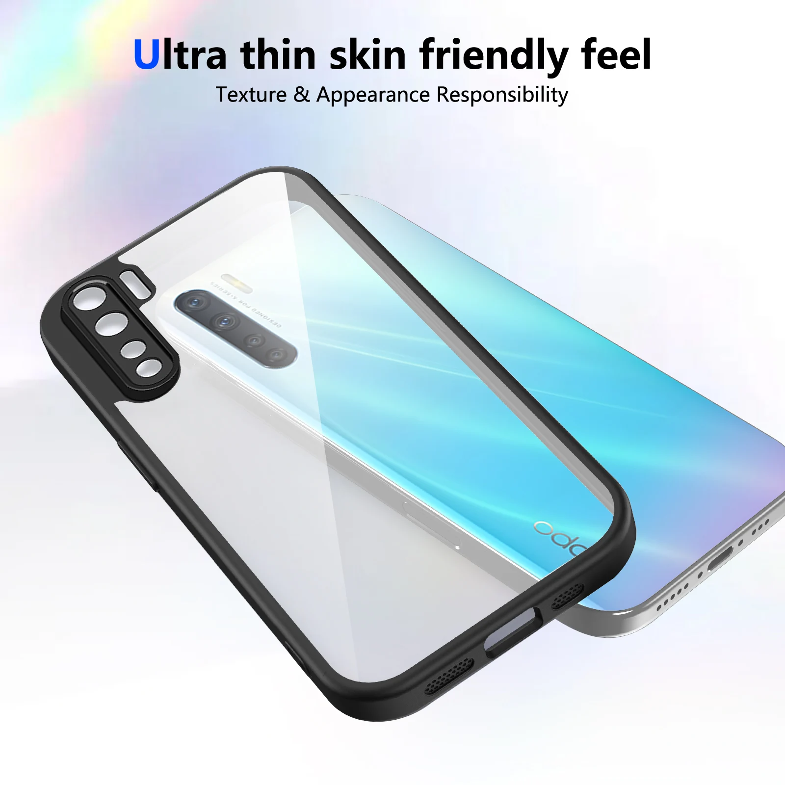 Shockproof Clear Matte Back Cover with Air Cushion Bumper