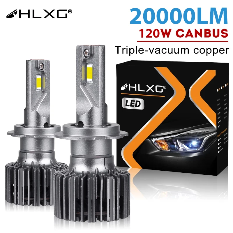 H7 LED Canbus H4 9005 HB3 9006 HB4 LED Headlight 120W 20000LM Turbo Tube H8 H11 H9 Bulb 6000K Lamp Diode Auto Fog Lights