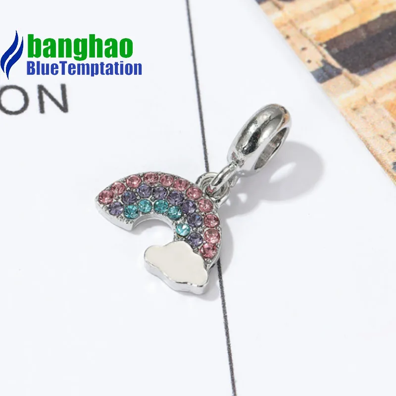 Wholesale DIY Fashion rainbow Charm for making accessories for jewelry alloy pendants bracelets beads DGB1309