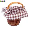 1Set Dollhouse Miniature Fabric Honey Bread Picnic Basket Kitchen Model Camping Scene Decor Toy Doll House Accessories 5