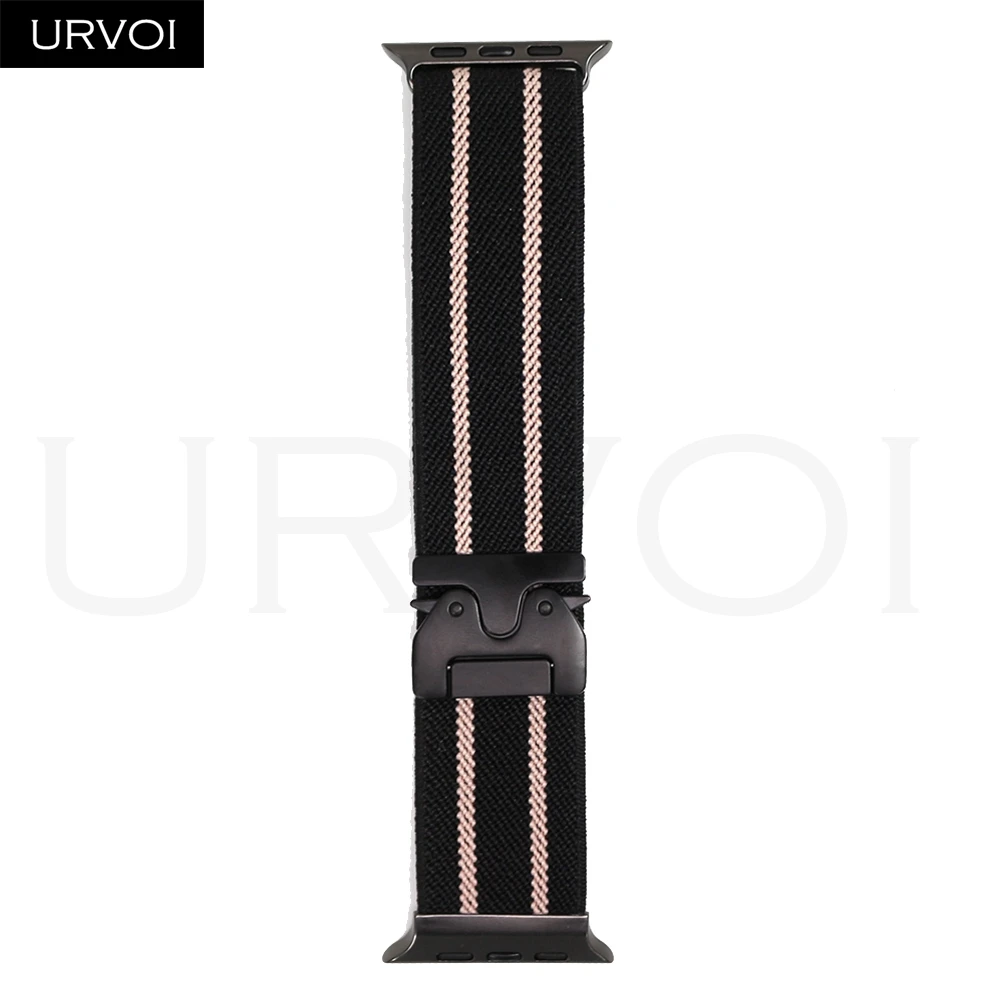 Double Color Stripes Nylon Loop Band with Parachute Buckle